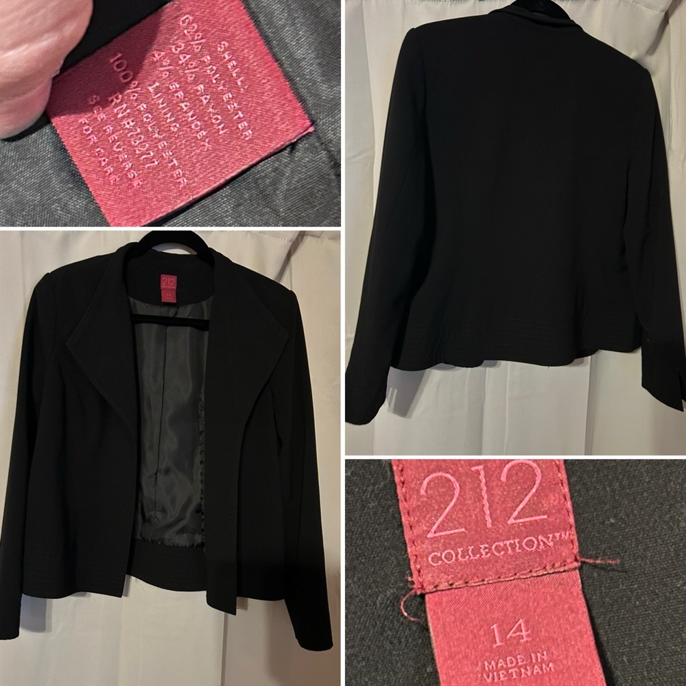 Black 3/4 Sleeve Suit Jacket